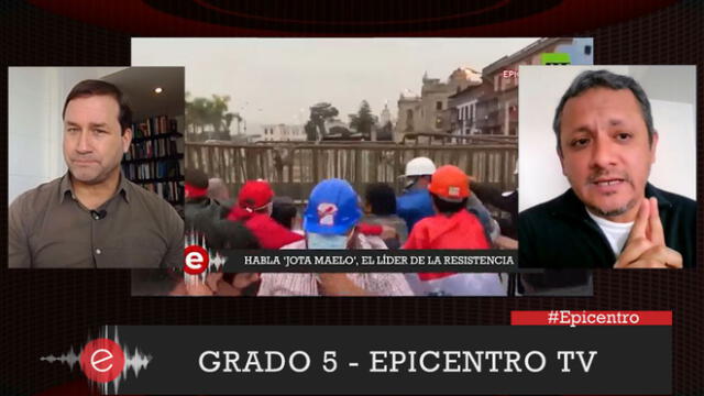 René Gastelumendi fue blanco del ataque de La Resistencia durante la presentación del libro del expresidente Sagasti. Video: LR+