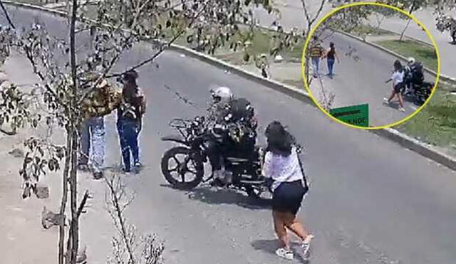 Ladrón se escapó en una moto. Foto: URPI-LR