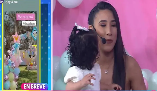 Samahara Lobatón celebró el primer cumpleaños de su hija el  último 15 de octubre. Foto: captura América TV