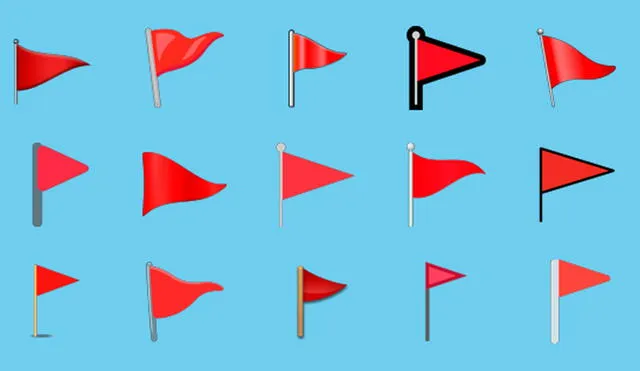 El emoji de la bandera roja se utiliza cuando quieres resaltar que una persona o acción es peligrosa o tóxica. Foto: Emojipedia