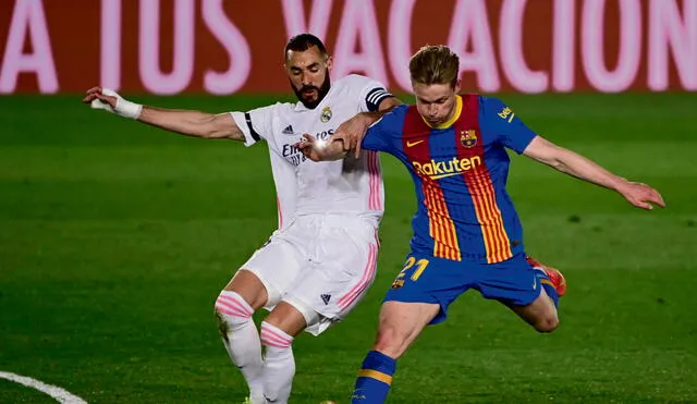 Real Madrid y Barcelona se verán las caras este domingo por LaLiga Santander. Foto: EFE