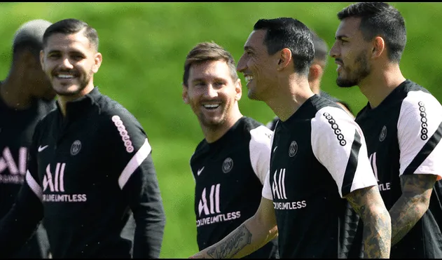 Mauro Icardi comparte equipo con sus compatriotas Messi, Di María y Paredes. Foto: AFP