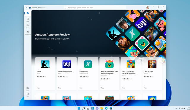 Microsoft Store ya cuenta con aplicaciones de Android, las cuales se podrán descargar a través de la App Store de Amazon. Foto: Micorosft