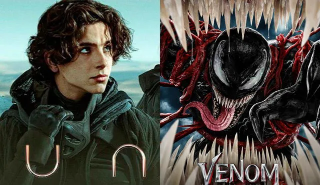 Dune y Venom encabezan tanto el estreno más esperado como la reciente producción más vista, respectivamente. Foto: composición LR