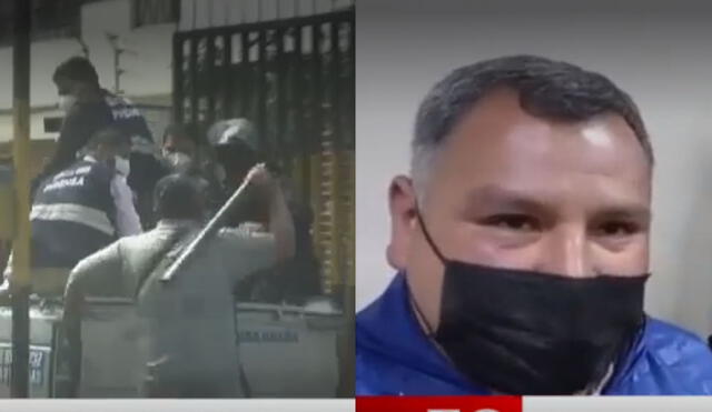 El sujeto que atacó a los efectivos fue detenido horas después por agentes del Grupo Terna. Foto: capturas de América TV