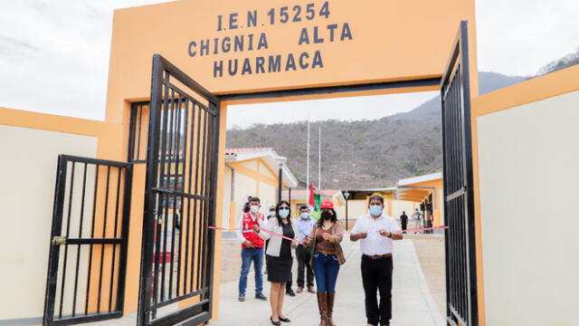 ARCC inaugura obras de reconstrucción en colegio en Chignia Alta de Huarmaca. Foto: ARCC.