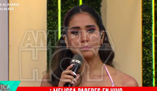 Melissa Paredes no se quedó callada ante la ola críticas que recibió por su ampay y por separarse de Rodrigo Cuba. Foto: captura América TV