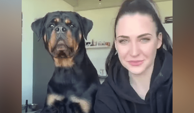 El video viral ha sido compartido en la página Rottweiler Life. Foto: captura de Facebook