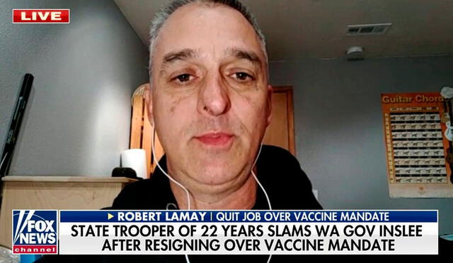 Robert Lamay es cristiano y mantiene su postura en contra de la vacuna anti-COVID-19, pese a los estudios que comprueban su seguridad en Estados Unidos. Foto: captura de Fox News