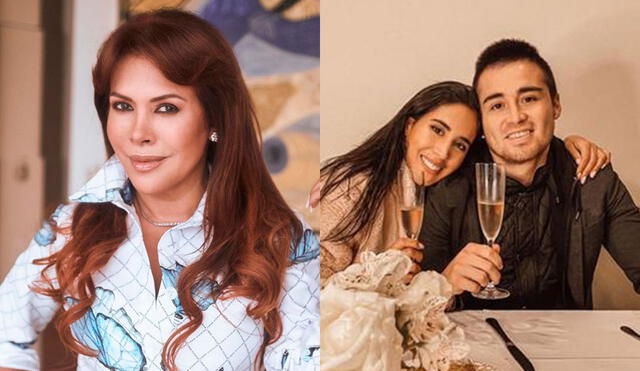 Magaly Medina expone a Melissa Paredes y Rodrigo Cuba juntos tras ampay. Foto: composición/Instagram