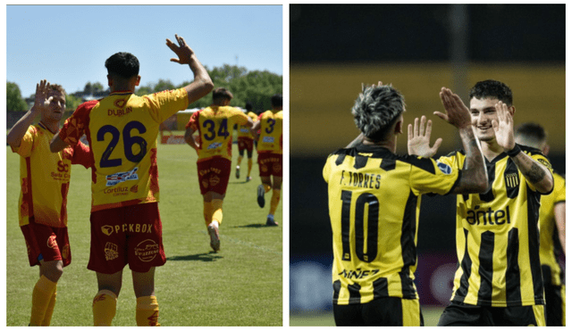 Villa Española se enfrenta al puntero de la tabla, Peñarol, por el Torneo Clausura 2020-21. Foto: composición EFE/Twitter villaespoficial