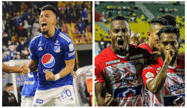 Millonarios FC vs. Junior FC se enfrentan este sábado 23 de octubre por tres puntos vitales en el torneo colombiano. Foto: composición Twitter