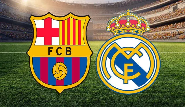 El clásico español FC Barcelona vs. Real Madrid se medirán este domingo 24 de octubre por LaLiga 2021. Foto: composición/Twitter