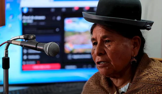 Rosa Jalja destacó el avance en Bolivia para erradicar el analfabetismo en los pueblos y que cada vez hay más “ímpetu” en las mujeres para liderar sus comunidades. Foto: EFE