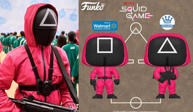 Funko libera las figuras coleccionables de Squid game. Foto: composición/Netflix/Walmart