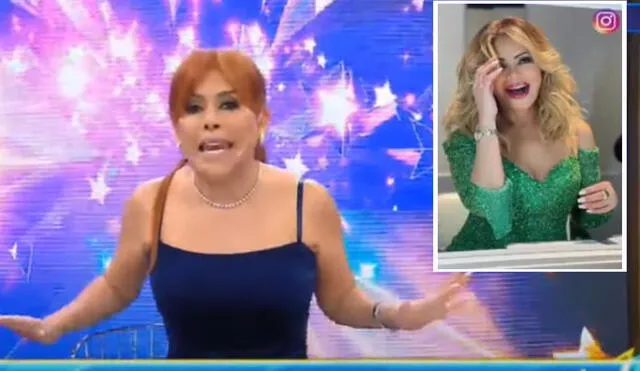 Magaly Medina dijo que le pinchó el globo a Gisela Valcárcel al revelar que Melissa No estará en Reinas del show. Foto: captura ATV