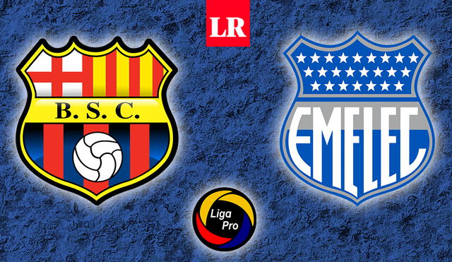 Emelec y Barcelona SC ocupan la cuarta y octava posición en la tabla, respectivamente. Foto: composición LR