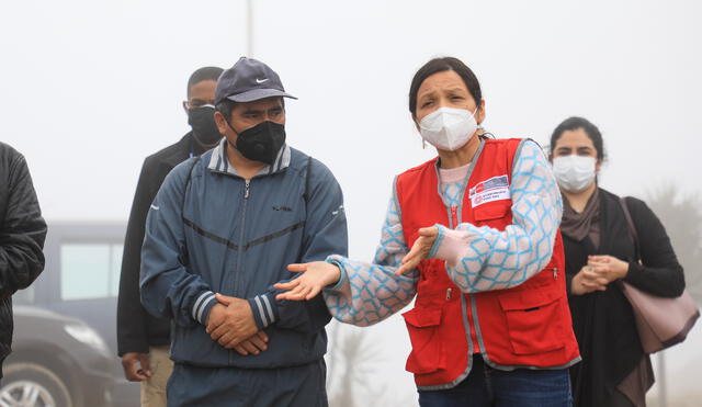 La ministra Anahí Durand durante una actividad en San Juan de Miraflores. Foto: MIMP / Video: TV Perú