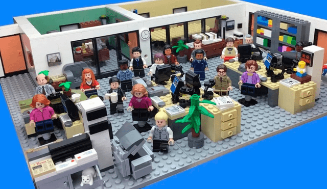 Así luciría el nuevo set de The office de LEGO. Foto: LEGO