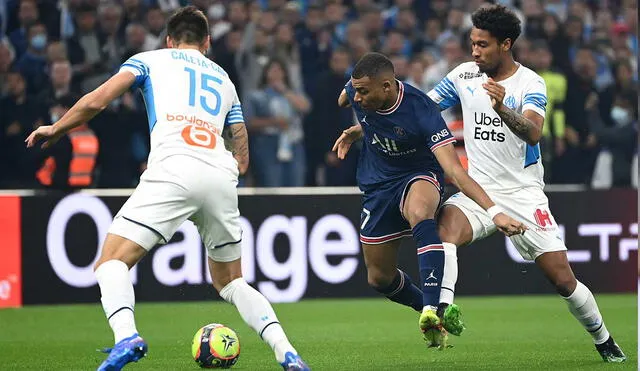 Olympique Marsella y PSG se enfrentarán por tercera vez en este 2021. Foto: AFP