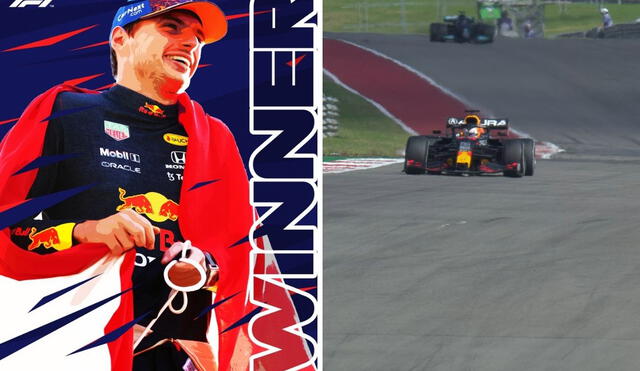 Max Verestappen ganó su primer Gran Premio de los EE.UU. en Austín. Foto: Formula 1.