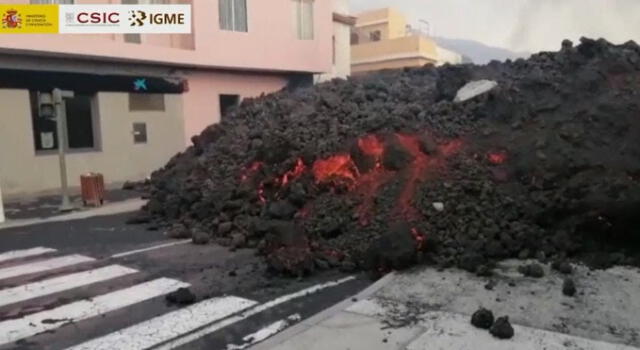 Hasta el momento, el volcán ha arrasado cerca de 900 hectáreas y ha destruido unas 2.150 edificaciones. Foto: Instituto Geológico y Minero de España