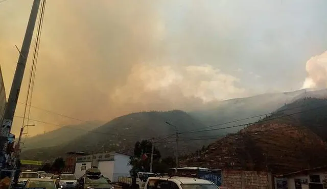 Incendios forestales en Cusco. Siniestro habría sido provocado por rayo. Foto: difusión.