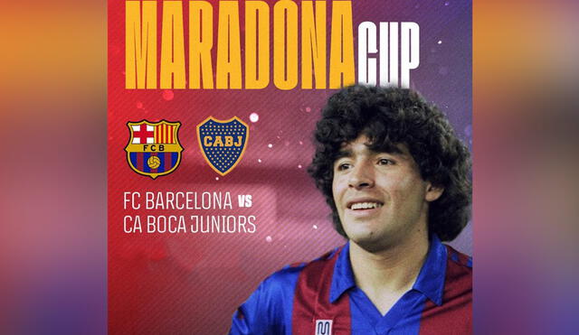 Maradona será homenajeado con un partido entre dos clubes donde jugó. Foto: FC Barcelona