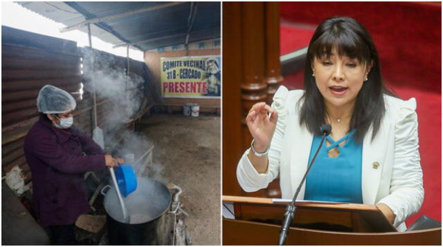 Mirtha Vásquez anunció que presentarán al Congreso una iniciativa legislativa que aborde la problemática de las labores de cuidado. Foto: composición LR