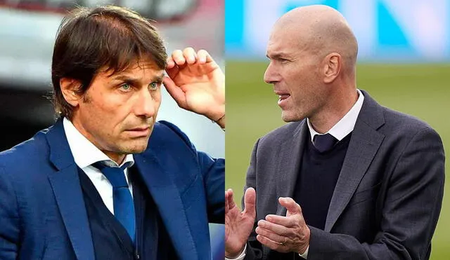 Los últimos equipos de Conte y Zidane fueron el Inter de Milán y el Real Madrid, respectivamente. Foto: Composición LR