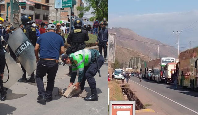 Ruta ferroviaria desde Cusco hacia Machu Picchu fue suspendida este martes. Foto: Néstor Larico/ PNP