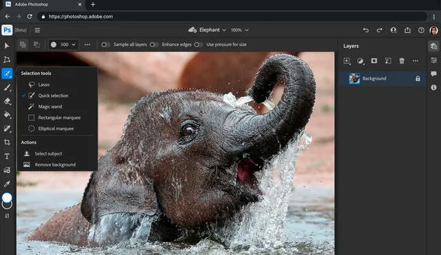 Los usuarios necesitarán tener una suscripción en Adobe para poder usar Photoshop desde la web. Foto: Adobe