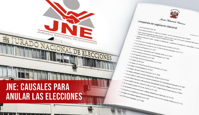 El JNE puede declarar la nulidad de los comicios de forma parcial o total. Foto: composición Jazmín Ceras/La República/institución de justicia electoral