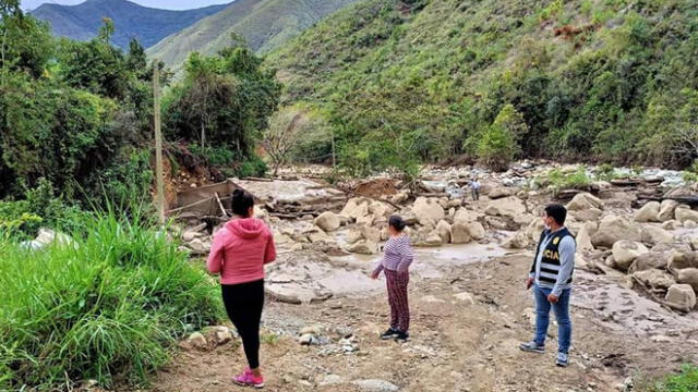 Masa de lodo y piedras arrastró y causó muerte de agricultor en Jaén. Foto: COER Cajamarca