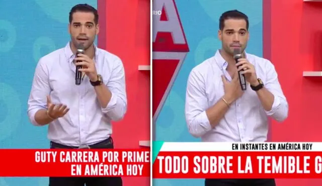 Guty Carrera llegó al set de América hoy tras forjar una carrera de actuación en México. Foto: captura América TV