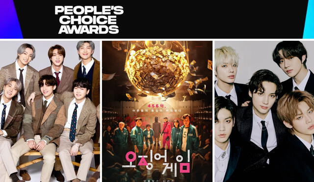 K-pop y K-dramas presentes en los People Choice's Awards 2021. Foto: composición/PCA/Hybe/Netflix