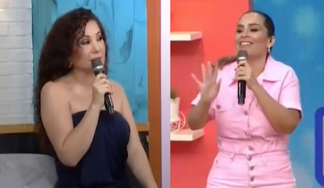 Janet Barboza protagonizó un incómodo momento con Ethel Pozo luego de que le hiciera una broma sobre su novio. Foto: Captura / América TV