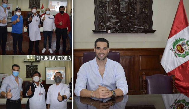 Guty Carrera difundió videos de su paso por diversos restaurantes, además de retratos con algunos chefs y autoridades. Foto: composición Instagram