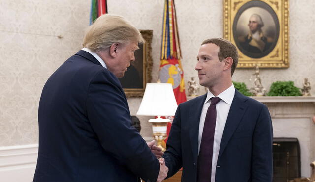 En septiembre del 2019, Donald Trump y Mark Zuckerberg se reunieron en la Casa Blanca. Foto: Facebook/Donald Trump