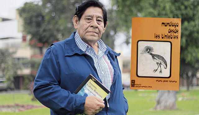 Maestro. El escritor Antonio Gálvez Ronceros en parque vecino de su domicilio. Foto: composición LR