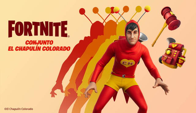 Desde el 2 de noviembre, los jugadores de Fortnite podrán tener la skin del Chapulín Colorado. Foto: Epic Games