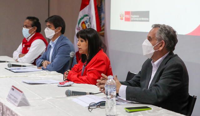 La conferencia de prensa se realizó tras el Consejo de Ministros que se realizó en Cusco. Foto: PCM