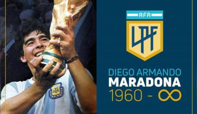 Diego Armando Maradona recibirá homenaje en todos los partidos de la liga argentina por su cumpleaños. Foto: LigaAFA