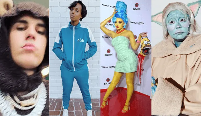 Estos son algunos disfraces que las celebridades han compartido en sus redes sociales. Foto: Composición.
