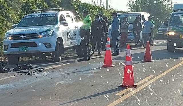 Accidente se registró en el kilómetro 21.5 de la carrerea de penetración a la sierra liberteña. Foto: Enfoque Ciudadano