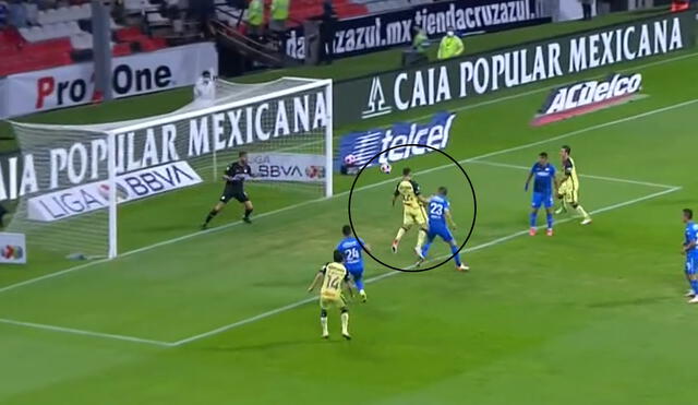 Federico Viñas igualó el marcador en el 'Clásico Joven' ante Cruz Azul. Foto: captura de TUDN