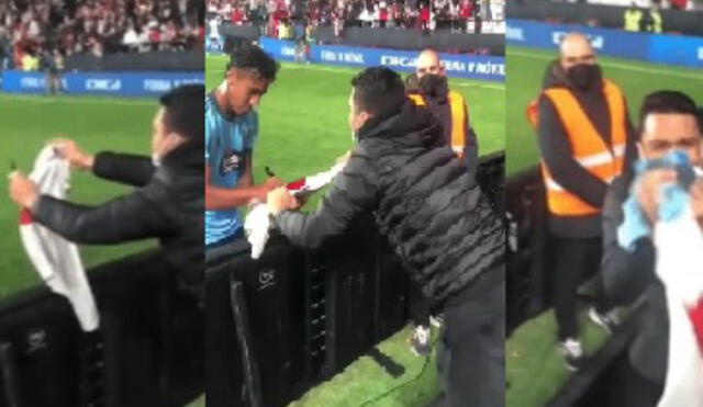 Renato Tapia cumplió el sueño de un hincha tras el partido de LaLiga. Foto: captura de Twitter