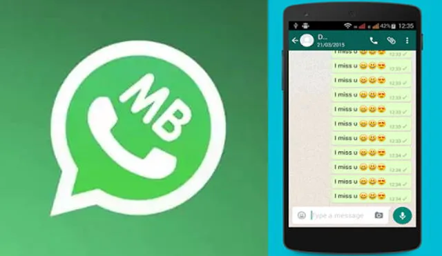 Esta versión modificada de WhatsApp está disponible para teléfonos Android. Foto: composición LR
