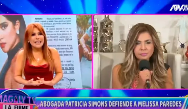 La abogada de Melissa Paredes  también presentó chats, audios y videos contra Rodrigo Cuba. Foto: captura/ATV