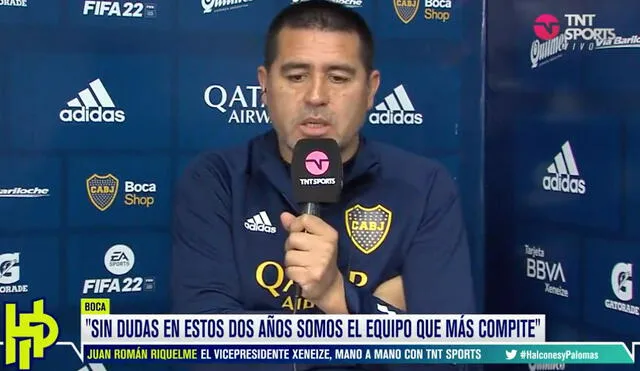 Juan Roman Riquelme fue nombrado vicepresidente de Boca Juniors en el 2019. Foto: captura TNT Sports